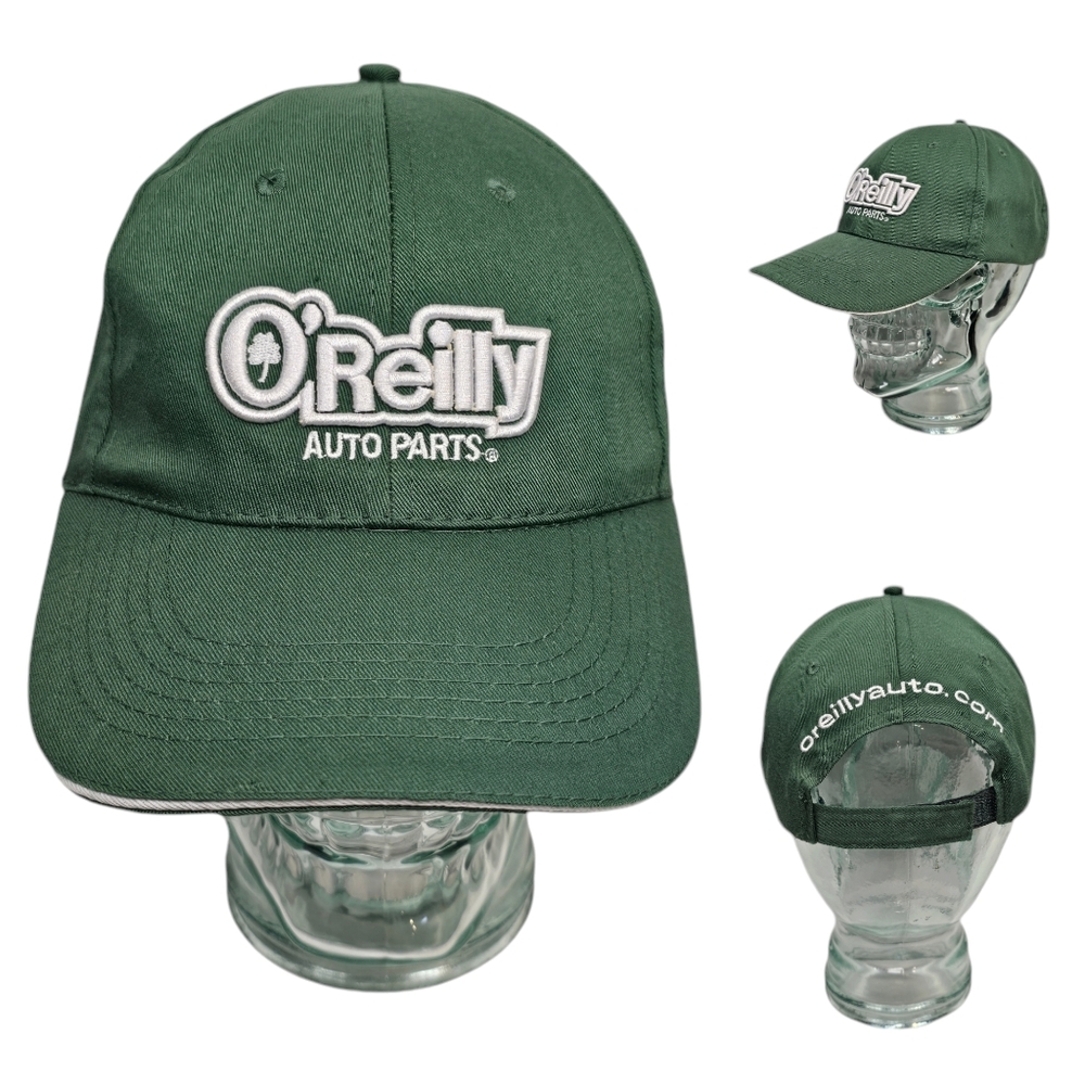 O'Reilly Auto Parts Green Ball Cap‎ Hat Adjustable Baseball Adult